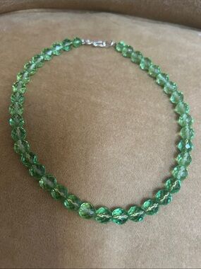 Pale Green Crystal Necklace